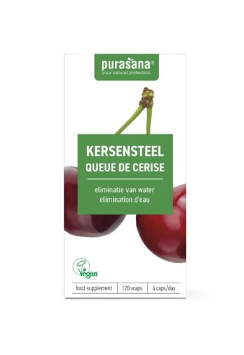 Purasana Kersensteel vegan (120 Vegetarische capsules)