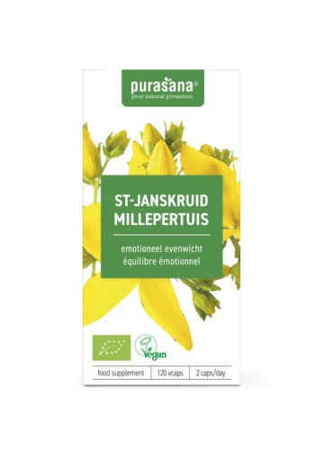 Purasana Sint Janskruid vegan bio (120 Vegetarische capsules)