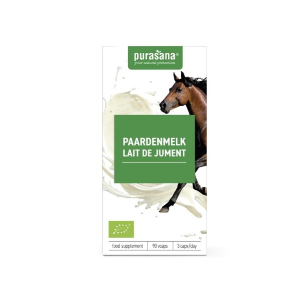 Purasana Paardenmelk bio (90 Vegetarische capsules)