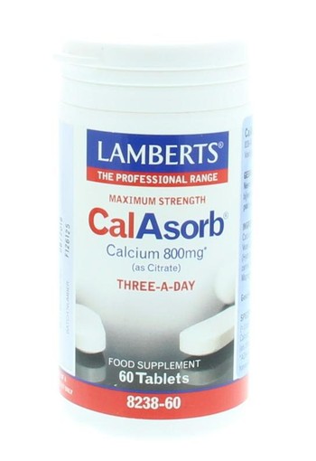 Lamberts Calasorb (calcium citraat) & Vitamine D3 (60 Tabletten)