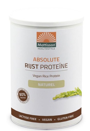 Mattisson Absolute rijst proteine poeder vegan 80% (400 Gram)