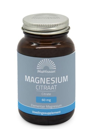 Mattisson Absolute magnesium citraat 400 mg (60 Vegetarische capsules)
