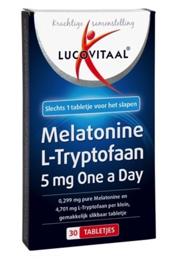 Lucovitaal Melatonine L-tryptofaan 5 Mg 30tb