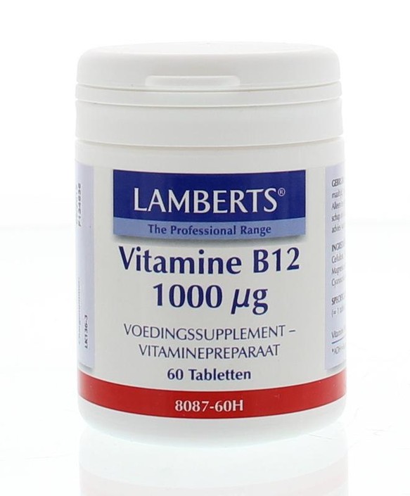 Lamberts Vitamine B12 1000mcg (cyanocobalamine) (60 Tabletten)