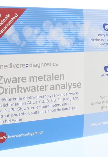 Medivere Zware metalen drinkwater analyse (1 Stuks)