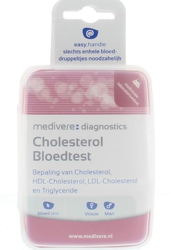 Medivere Cholesterol bloedtest (1 Stuks)