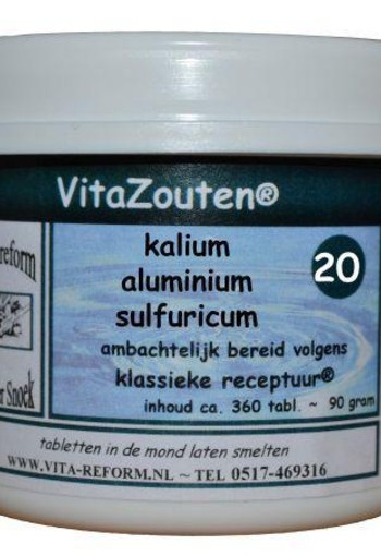 Vitazouten Kalium aluminium sulfuricum VitaZout nr. 20 (360 Tabletten)