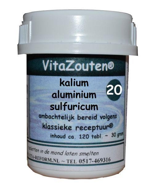 Vitazouten Kalium aluminium sulfuricum VitaZout nr. 20 (120 Tabletten)