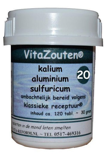 Vitazouten Kalium aluminium sulfuricum VitaZout Nr. 20 (120 Tabletten)