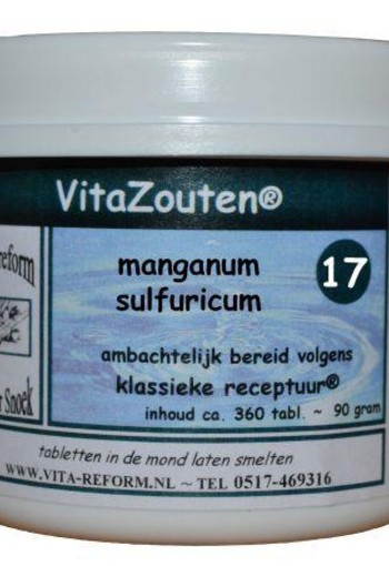Vitazouten Manganum sulfuricum VitaZout nr. 17 (360 Tabletten)