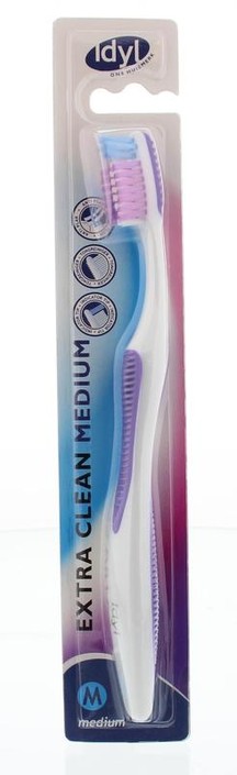 Idyl Tandenborstel extra clean medium (1 Stuks)