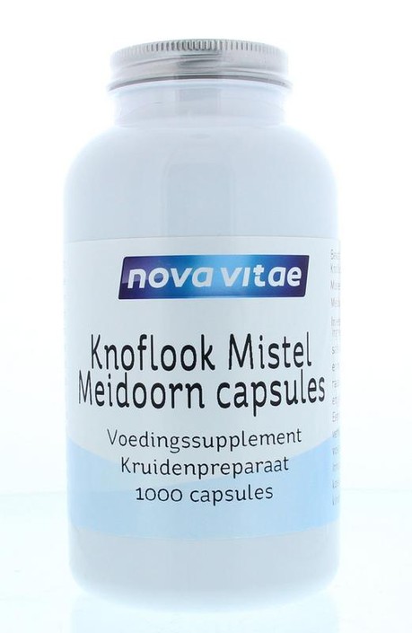 Nova Vitae Knoflook mistel / maretak meidoorn (1000 Capsules)