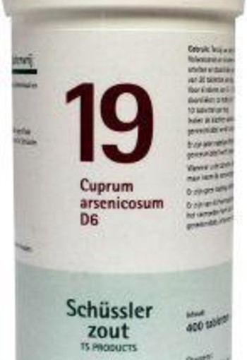 Pfluger Cuprum arsenicosum 19 D6 Schussler (400 Tabletten)