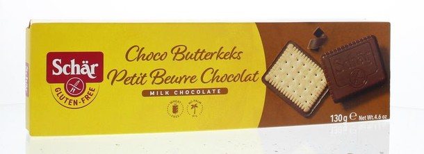 Dr Schar Butterkeks (biscuit) chocolade glutenvrij (130 Gram)