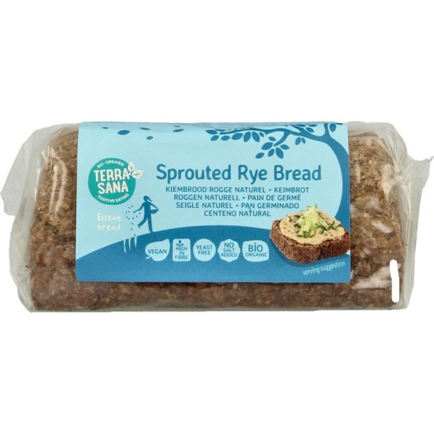 Terrasana Roggebrood gekiemd bio (400 Gram)