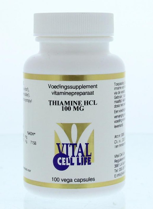 Vital Cell Life Thiamine HCL 100 mg (100 Capsules)