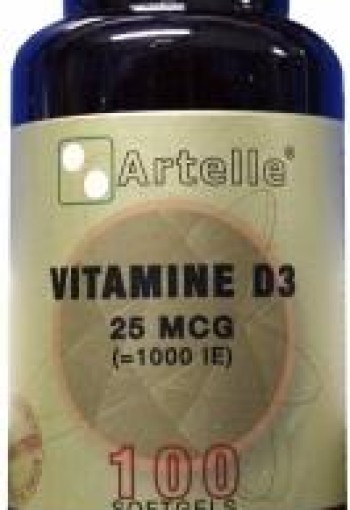 Artelle Vitamine D3 25 mcg (100 Softgels)