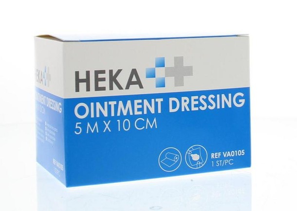 Heka Ointment dressing/Engels pluksel 5m x 10cm (1 Stuks)