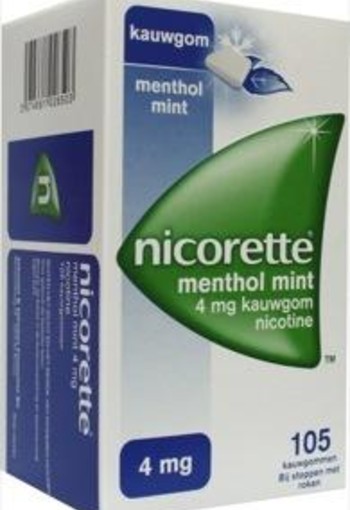 Nicorette Kauwgom 4 mg menthol mint (105 Stuks)