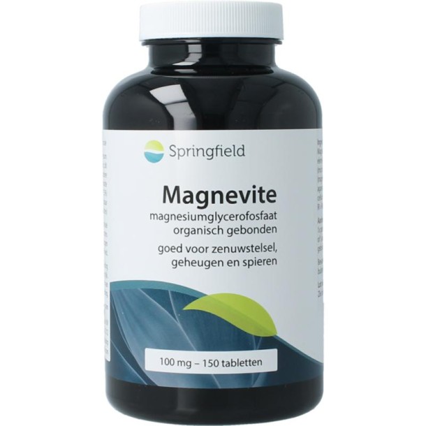 Springfield Magnevite magnesium glycerofosfaat 100 mg (150 Tabletten)