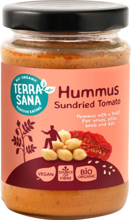 Terrasana Hummus spread zongedroogde tomaat bio (190 Gram)