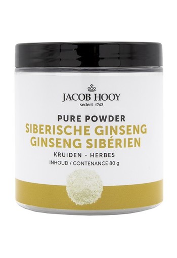 Jacob Hooy Pure Powder Siberische ginseng (80 Gram)