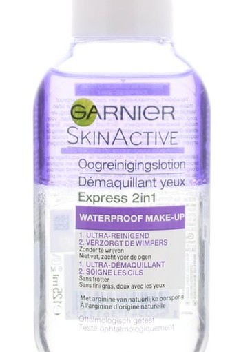 Garnier Skin naturals express oogreinigingslotion 2-in-1 (125 Milliliter)