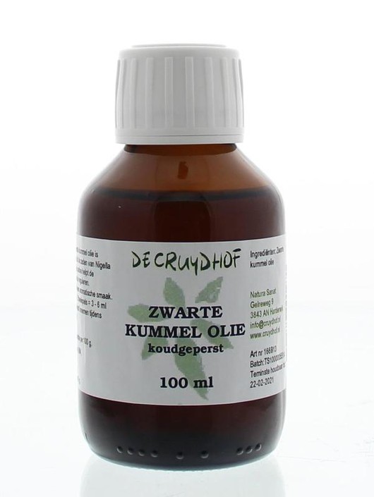 Cruydhof Zwarte kummel olie koudgeperst (100 Milliliter)