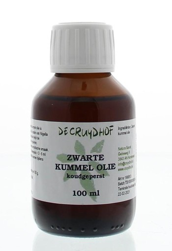 Cruydhof Zwarte kummel olie koudgeperst (100 Milliliter)