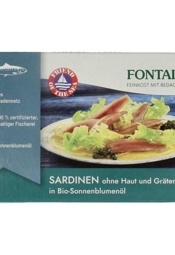 Fontaine Sardines zonder huid en graat (120 Gram)