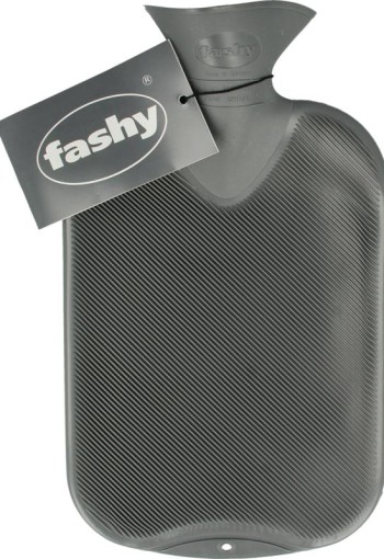 Fashy Kruik warmwater zak antraciet dubbele ribbel (2 Liter)