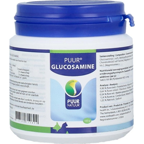 Puur Glucosamine hond & kat (100 Gram)