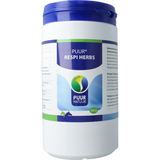 Puur Respi herbs paard en pony (500 Gram)