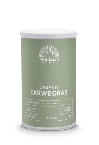 Mattisson Tarwegras wheatgrass poeder raw bio (125 Gram)