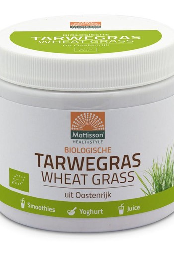 Mattisson Tarwegras wheatgrass poeder raw bio (125 Gram)