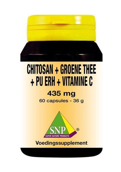 SNP Chitosan groene thee pu erh thee vitamine C 435mg (60 Capsules)