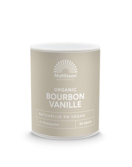 Mattisson Bourbon vanille poeder bio (30 Gram)