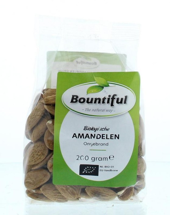Bountiful Amandelen ongebrand bio (200 Gram)