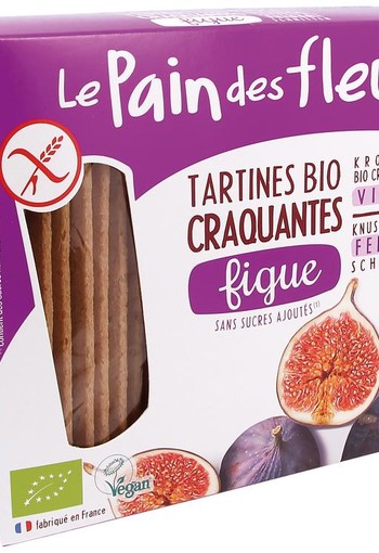 Pain Des Fleurs Krokante bio crackers met vijg bio (150 Gram)