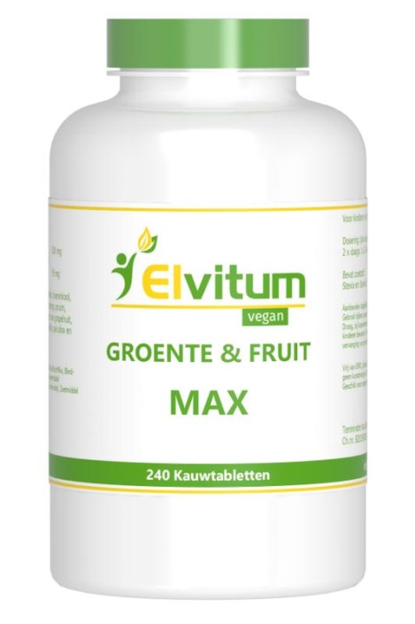 Elvitaal/elvitum Groente en fruit max (240 Kauwtabletten)