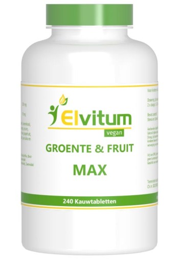 Elvitaal/elvitum Groente en fruit max (240 Kauwtabletten)