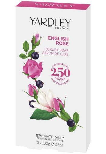 Yardley English rose zeep box 100 gram (3 Stuks)