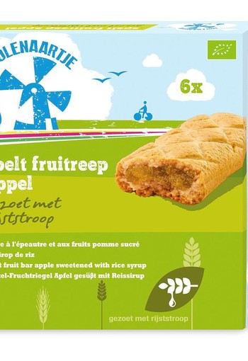 Molenaartje Spelt fruitreep appel bio (180 Gram)