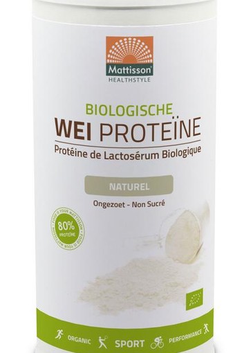Mattisson Wei Whey proteine naturel 80% bio (450 Gram)