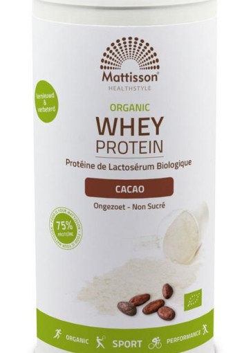 Mattisson Wei whey proteine cacao 75% bio (450 Gram)