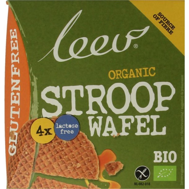 Leev Bio stroopwafels caramel glutenvrij (120 gram)