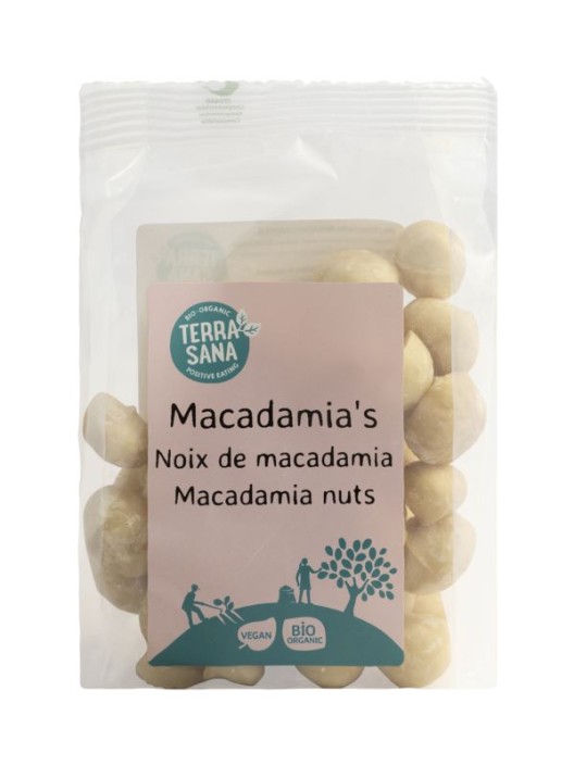 Terrasana RAW Macadamianoten gepeld bio (100 Gram)