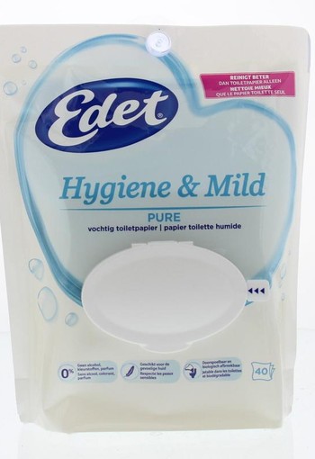 Edet Vochtig toiletpapier hygiene & mild pure (40 Stuks)