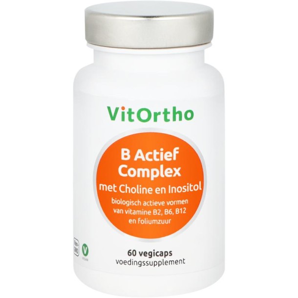 Vitortho B Actief complex formule met choline en inositol (60 Vegetarische capsules)