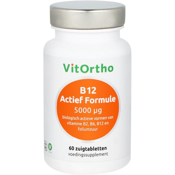 Vitortho B12 actief formule 5000 mcg (60 Zuigtabletten)